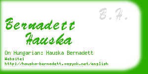 bernadett hauska business card